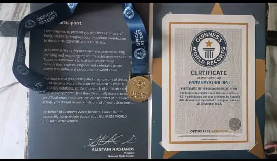 Congratulations to PSNV Gayathri Devi for Her Historic Achievement two Guinness World Records - RITW